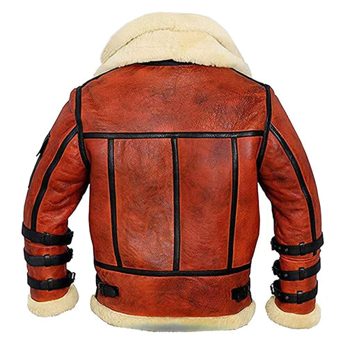 Men B6 RAF Sheepskin Bomber Jacket