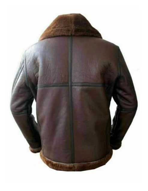 RAF Aviator B3 Bomber Jacket with Reddish Fur