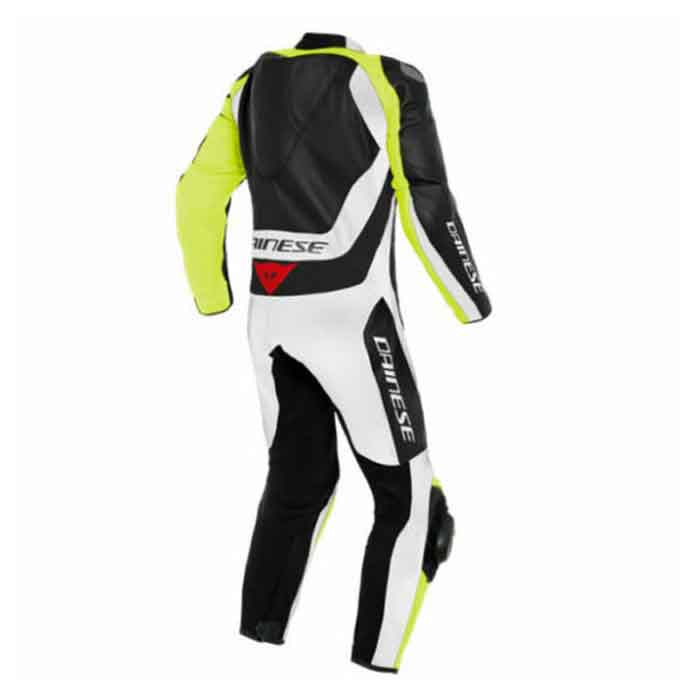 Yellow Black White Motorcycle Racing Leather Suit