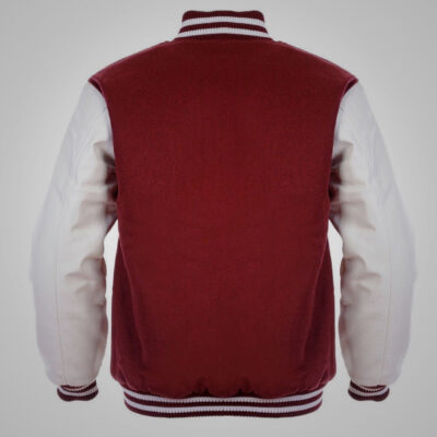 Maroon and White Letterman Jacket