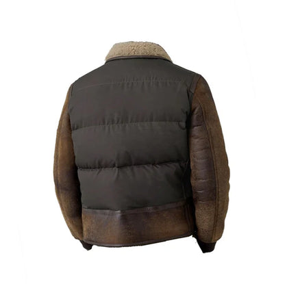 Men’s B3 Vintage Brown Leather Shearling Jacket