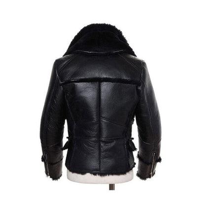 Men’s B3 Bomber Jacket – Winter Wool Lamb Fur Aviator by Avanzar