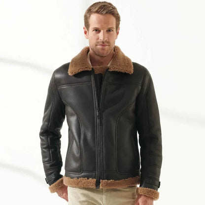 Best Black Leather Shearling Jacket by Leather