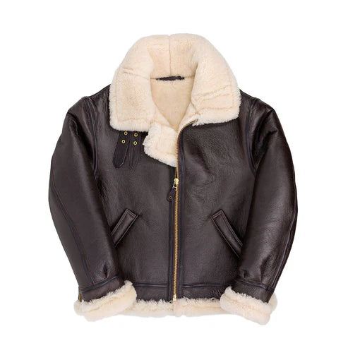 Men's Shearling B3 Hoodie Bomber Coat
