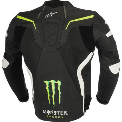 Monster Energy Black Leather Motorcycle Jacket