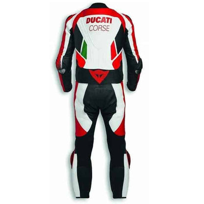 Custom Made Ducati Corse Motorcycle Racing Leather Suit