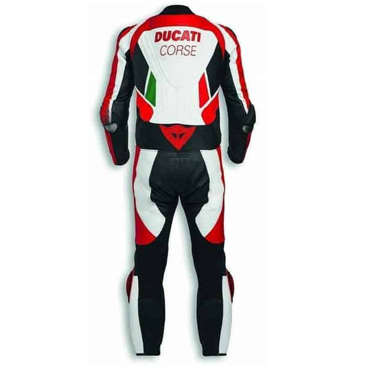 Custom Made Ducati Corse Motorcycle Racing Leather Suit