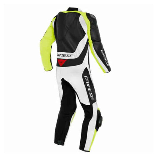 Yellow Black White Motorcycle Racing Leather Suit