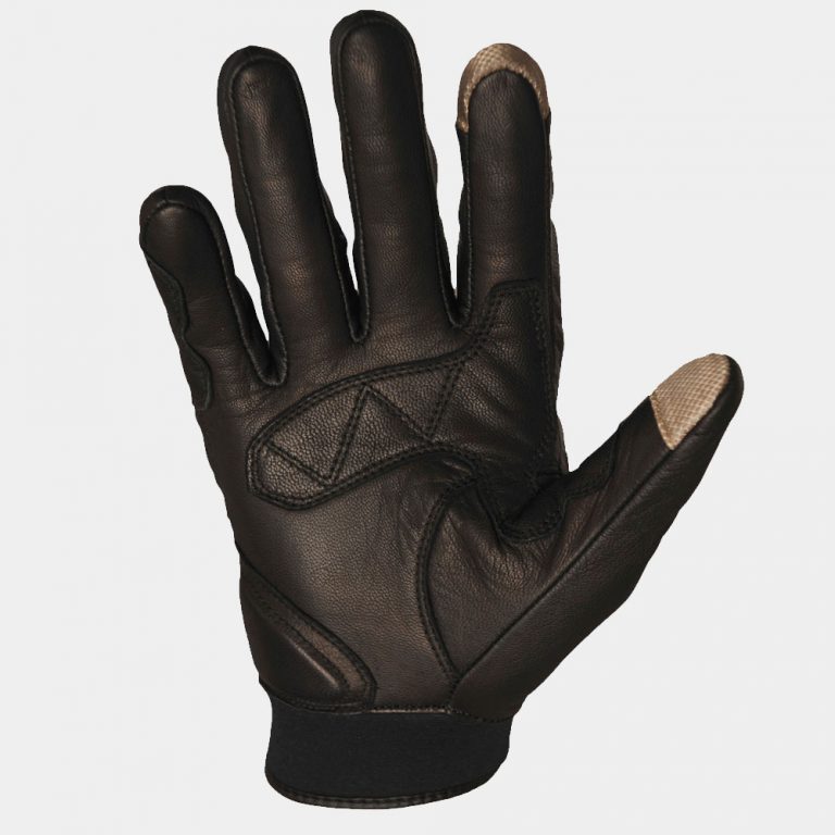 Vintage Leather Textile Motorbike Gloves for Men