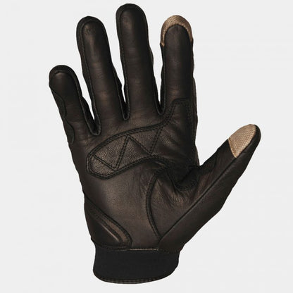 Vintage Leather Textile Motorbike Gloves for Men