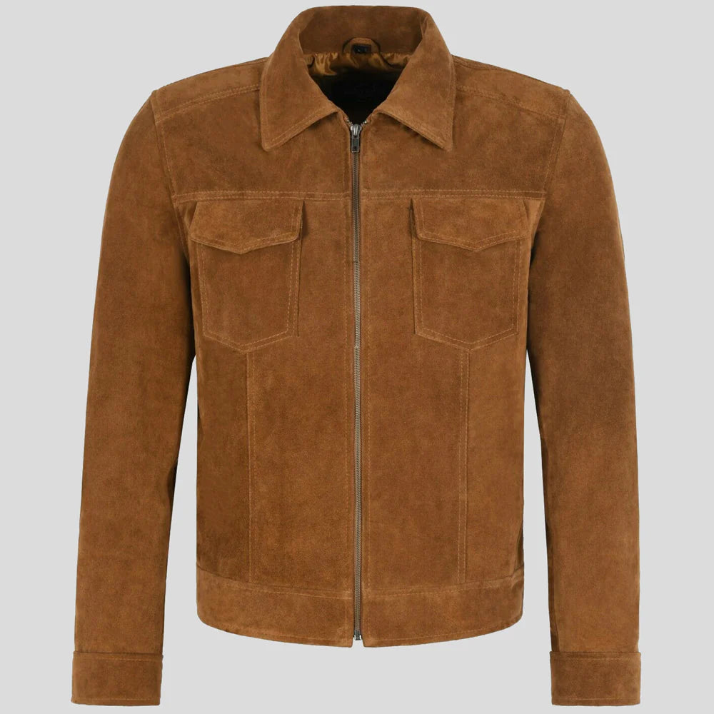 Mens Classic Tan Suede Jacket