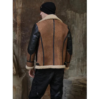Men Two-Tone RAF B3 Aviator Jacket