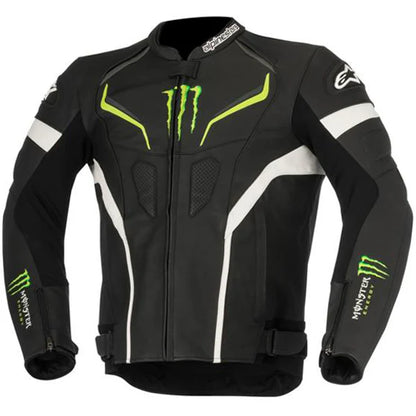 Monster Energy Black Leather Motorcycle Jacket