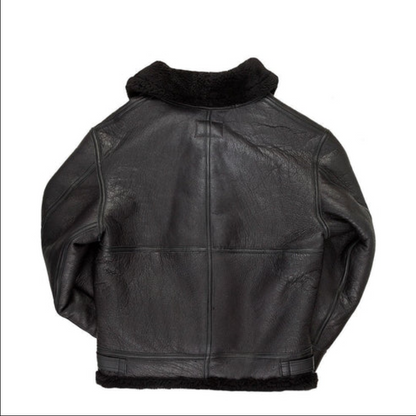 B-3 Black Hooded Bomber Jacket