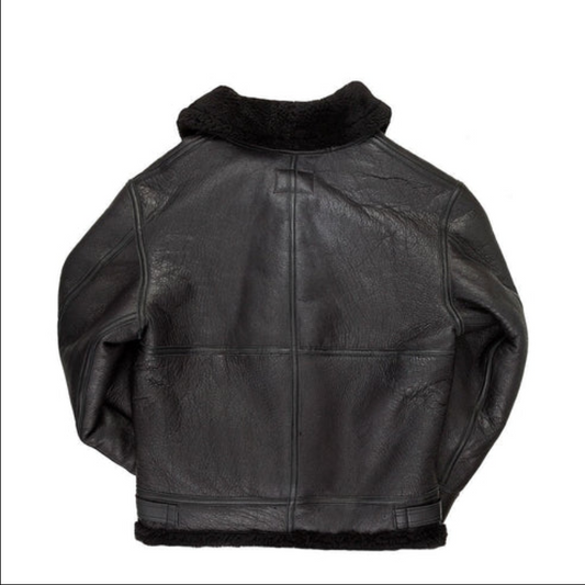 B-3 Black Hooded Bomber Jacket