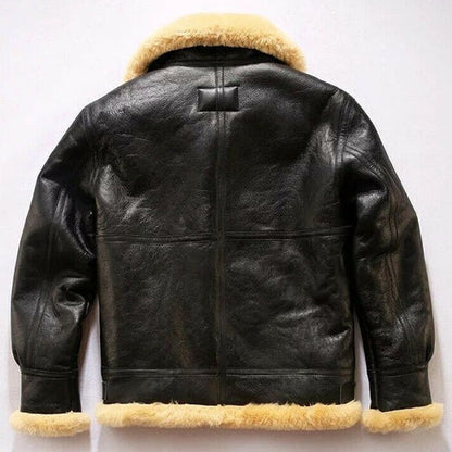 Men B3 Bomber RAF Shearling Pilot Jacket