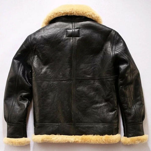 Men B3 Bomber RAF Shearling Pilot Jacket
