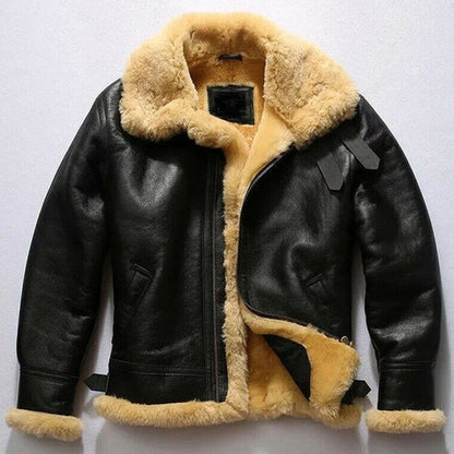 Men B3 Bomber RAF Shearling Pilot Jacket