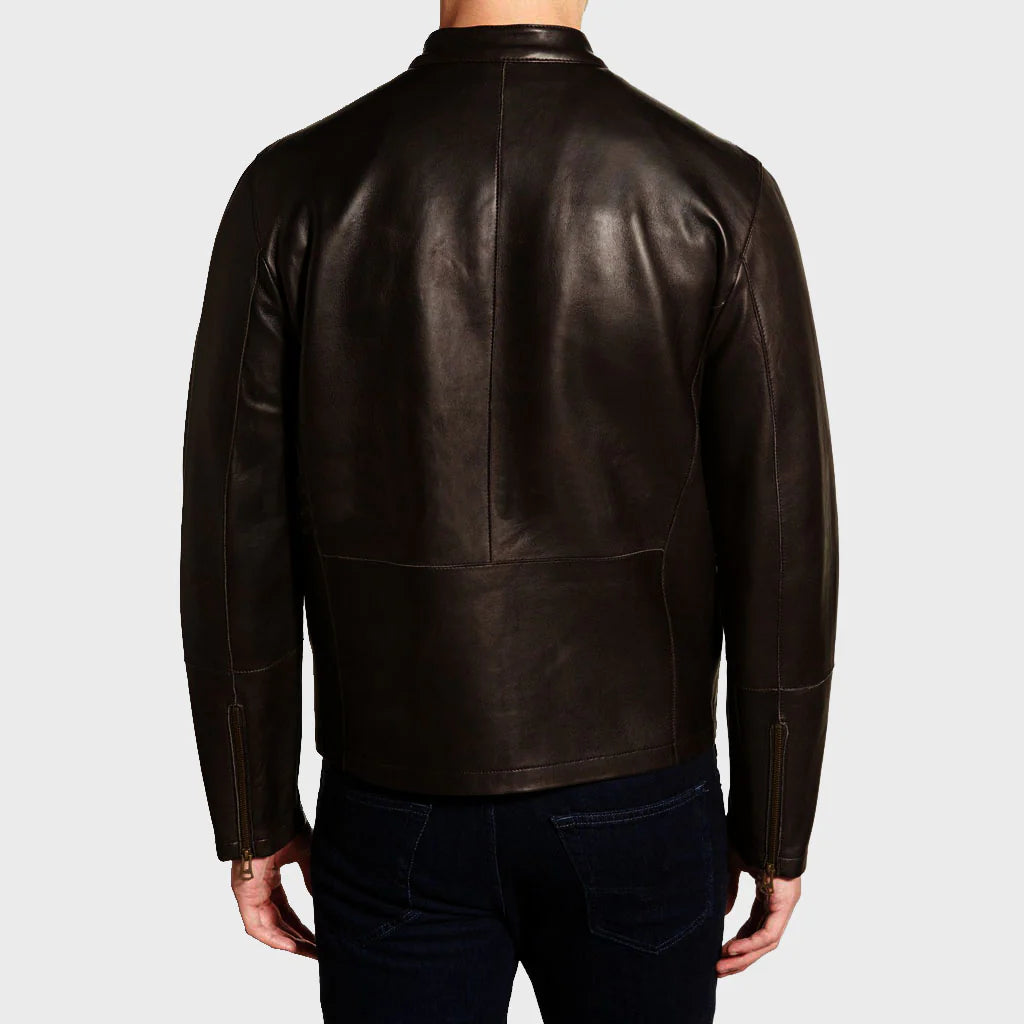 Men’s Classy Lambskin Leather Moto Jacket