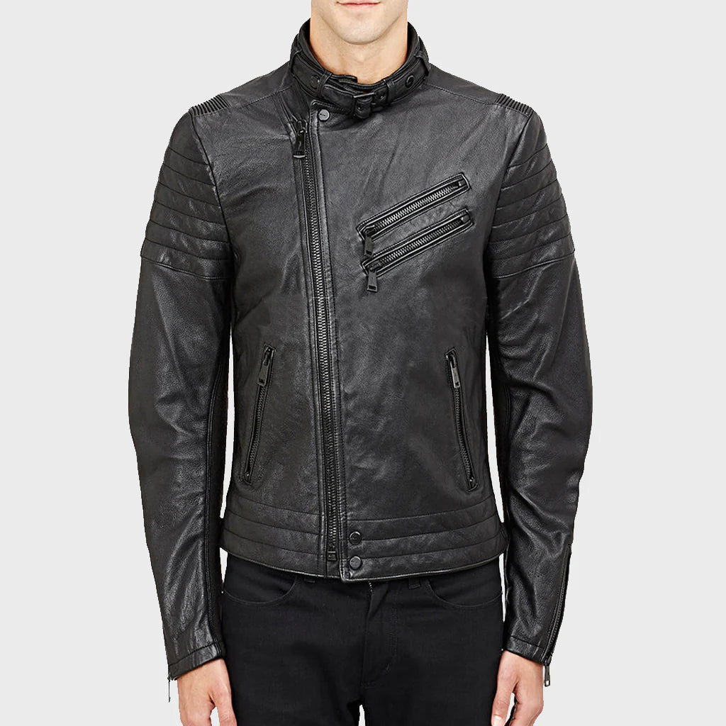 Men’s Summer Motorcycle Leather Jacket