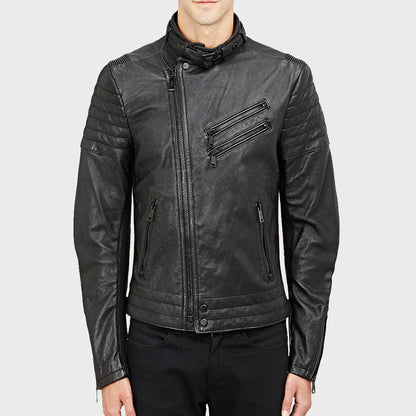 Men’s Summer Motorcycle Leather Jacket