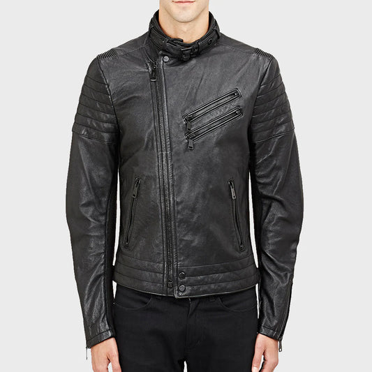 Men’s Summer Motorcycle Leather Jacket