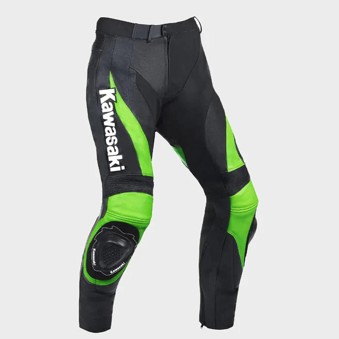 Professional Kawasaki Motorcycle Racing Leather Pants