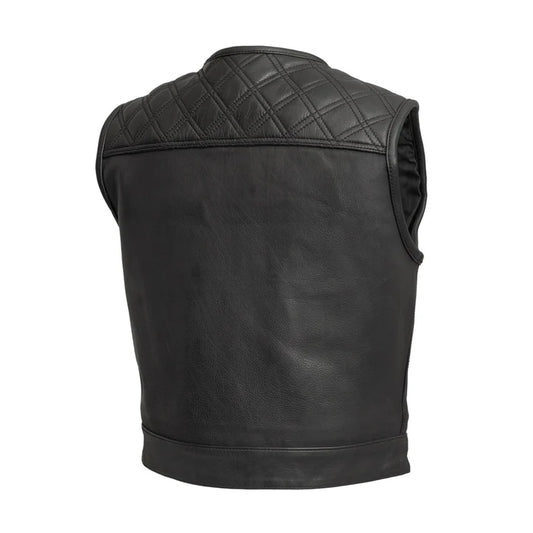 Shell Shock Men's Motorcycle Leather Vest - Limited Edition