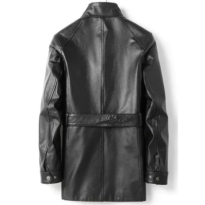 Men Leather Shearling Jacket