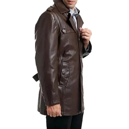 Men Brown Motorcycle Leather Coat