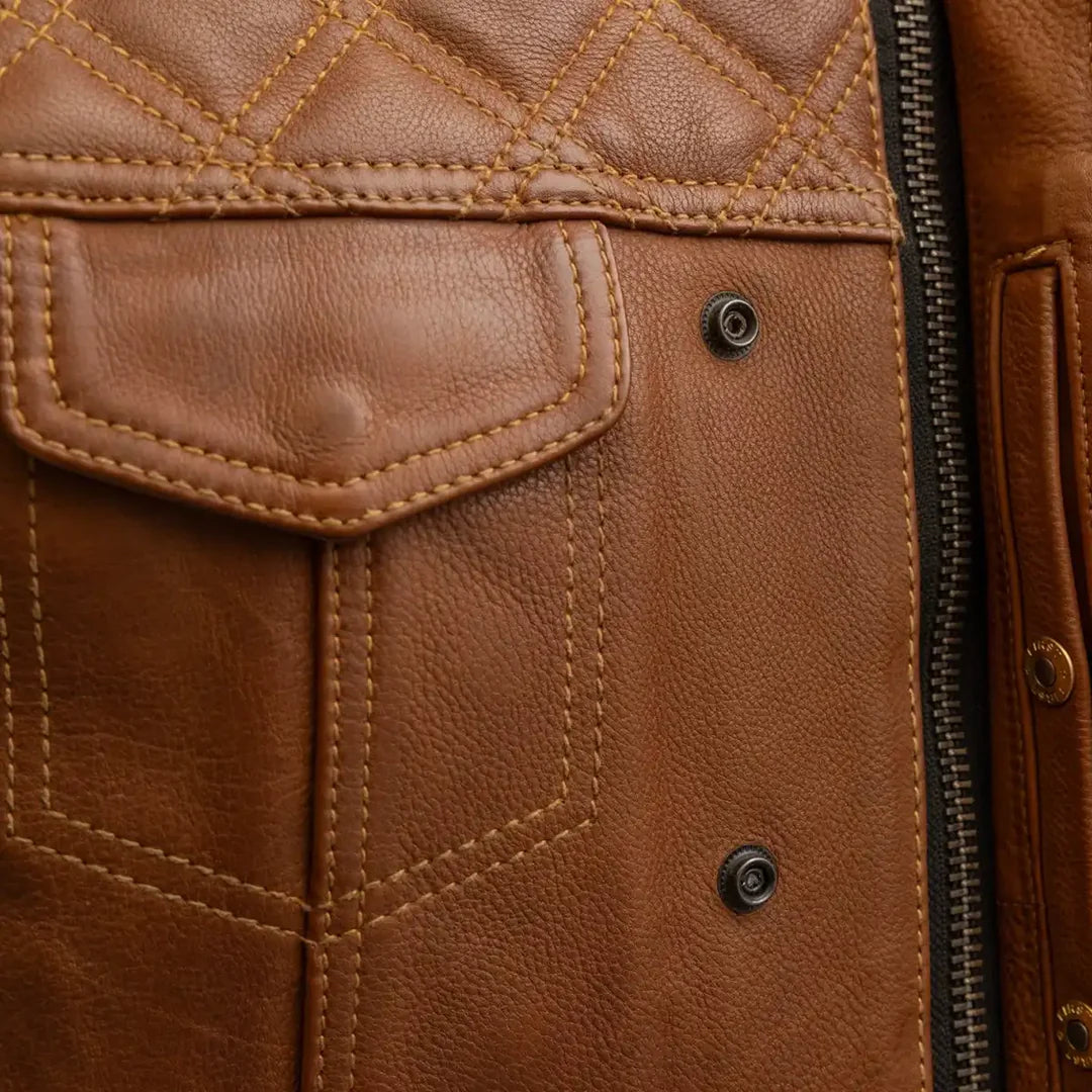 Timber Men's Motorcycle Leather Vest - Limited Edition